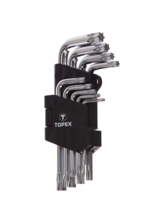 Набор шестигранных ключей Torx (T10T50, 9 шт) ключи звездообразные короткие (22743) Topex (290680059)