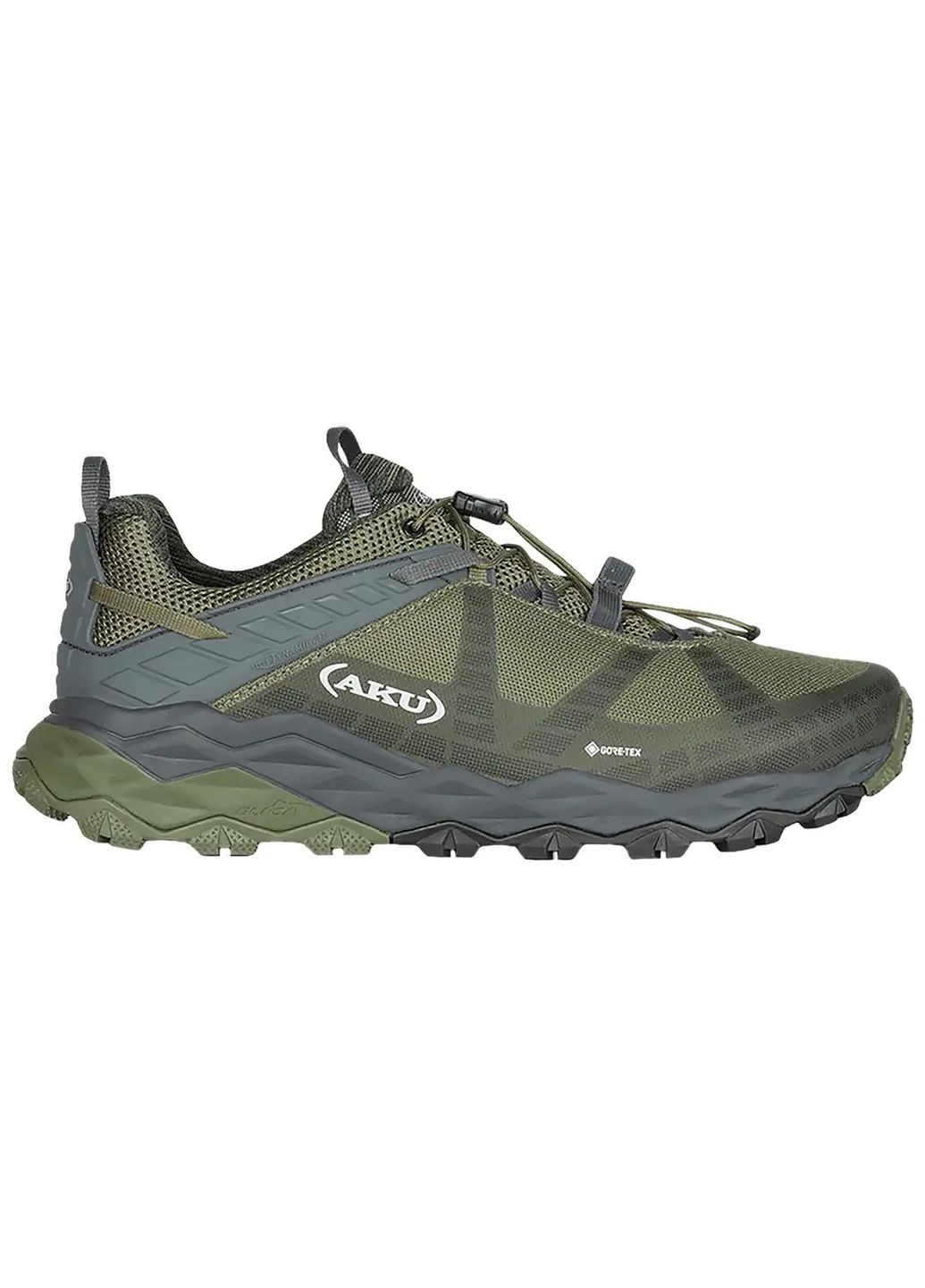 Кроссовки из Gore-Tex FlyRock GTX Green/Grey AKU (316255045)