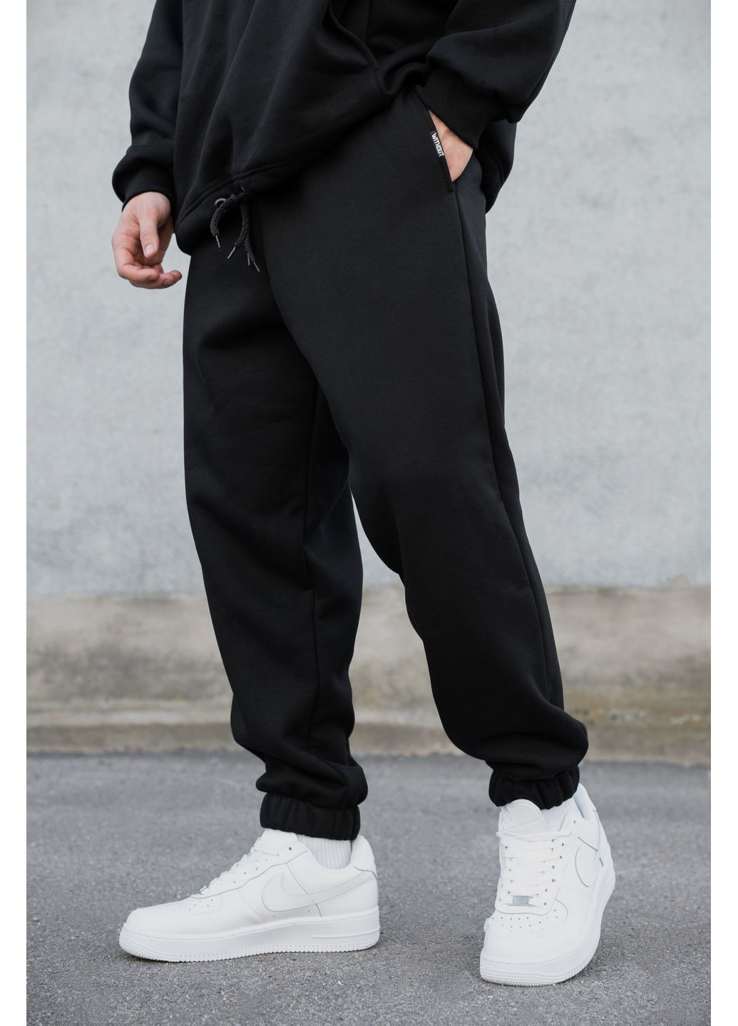 Черные кэжуал демисезонные джоггеры брюки Without