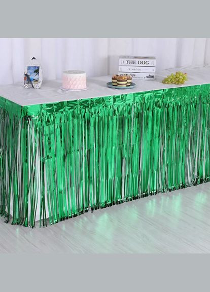 Дождик широкий на стену и стол 74 см на 274 см зеленый Jannet Дощик (316658528)