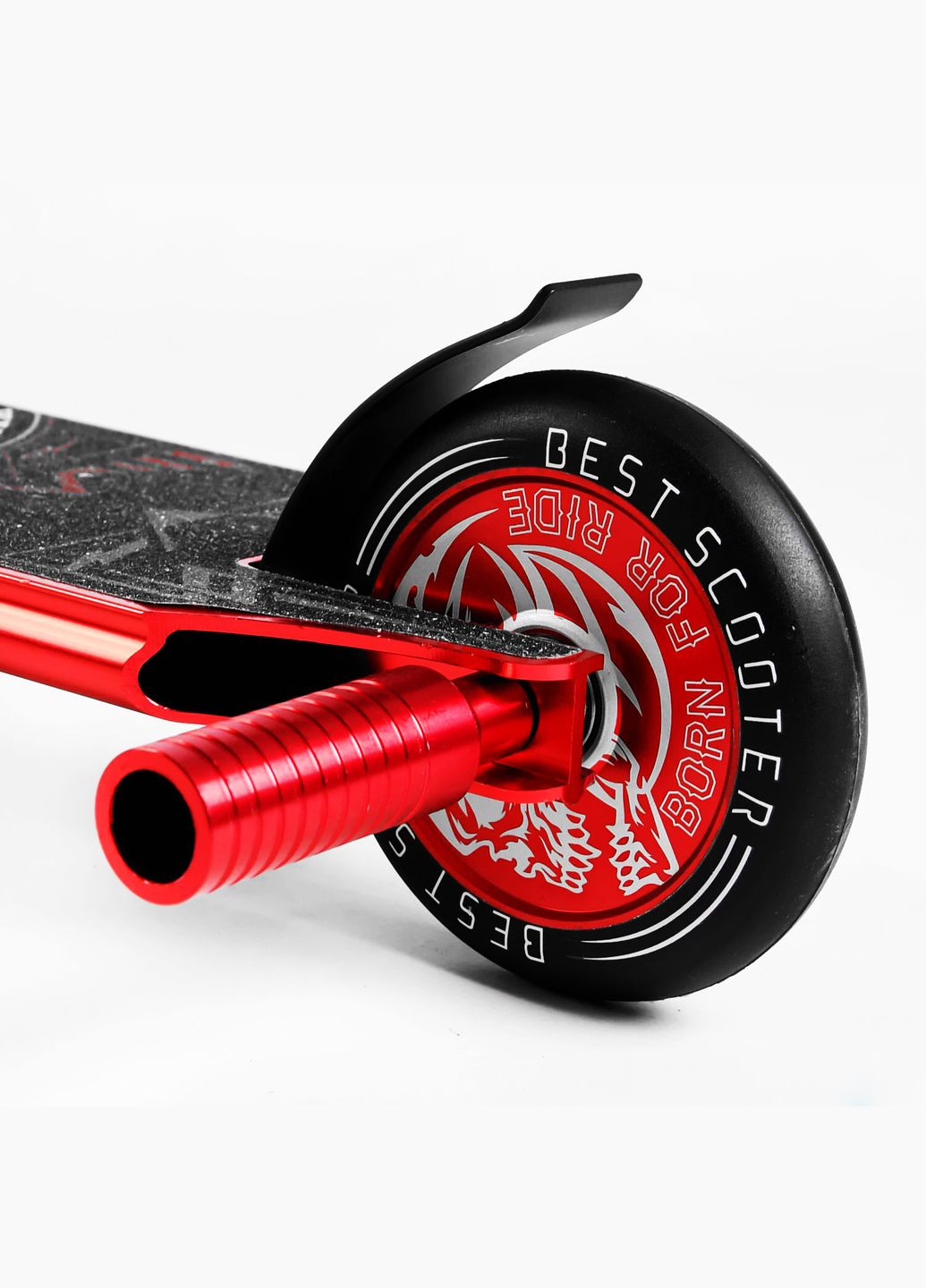 Самокат трюковый "Skull and Snake" HIC-система, пеги, алюминиевый диск и дека. Red (107484) Best Scooter (340911769)