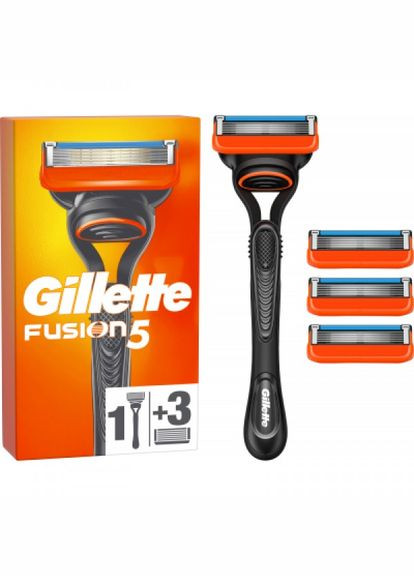 Бритва Fusion5 з 4 змінними картриджами (7702018556274/7702018610266) Gillette fusion5 с 4 сменными картриджами (268139520)