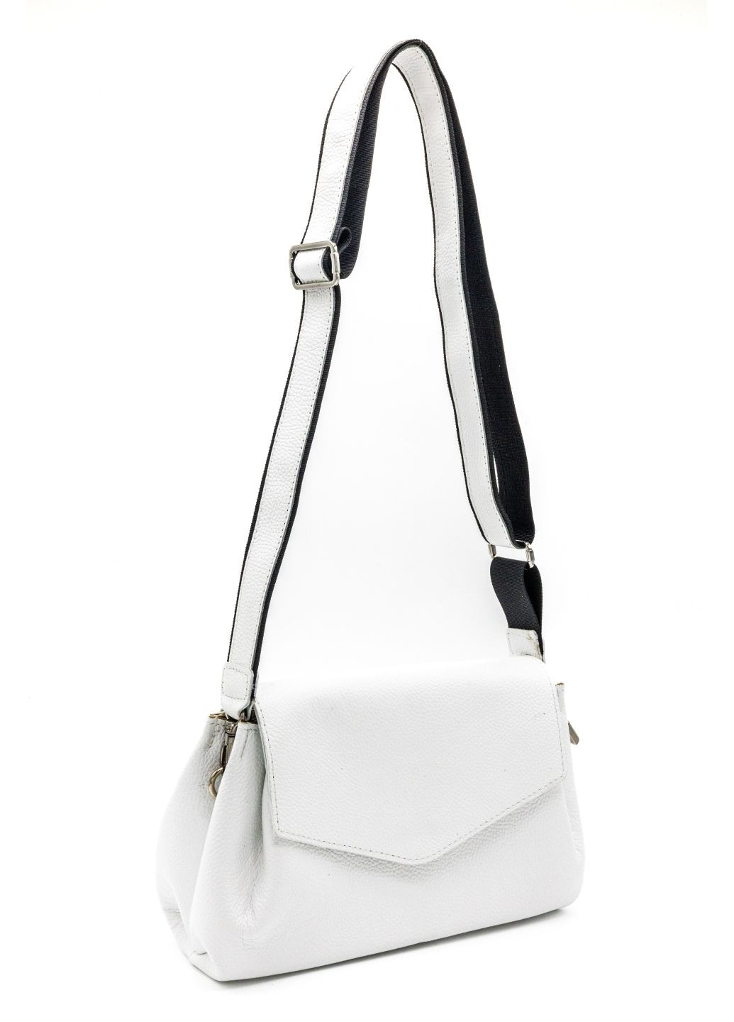Сумка багет каркасная широкий ремень кожаная средняя белая 1757 9181 ARTiS Bags Сумка (328082993)