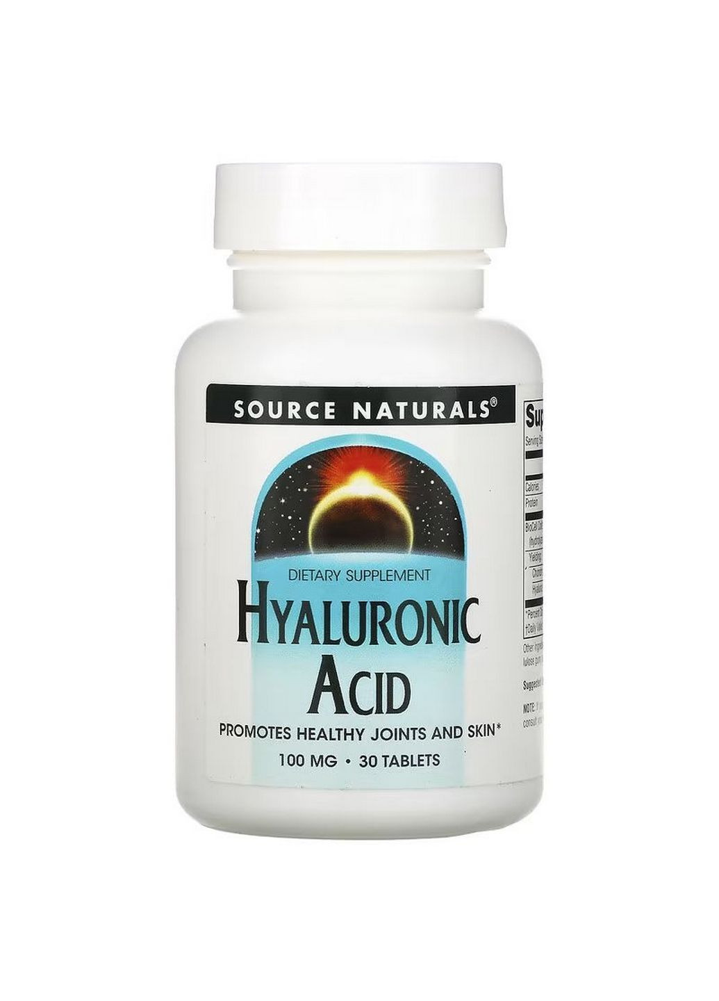 Препарат для суставов и связок Hyaluronic Acid 100 mg, 30 таблеток Source Naturals (293339804)