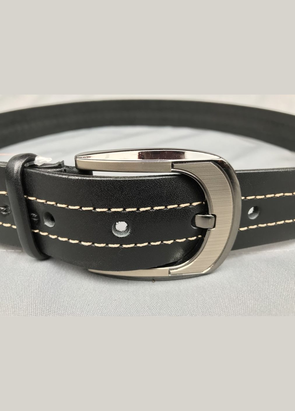 Чоловічий шкіряний ремінь 172/1р/14 (123 см) Чорний Maybik (308859558)