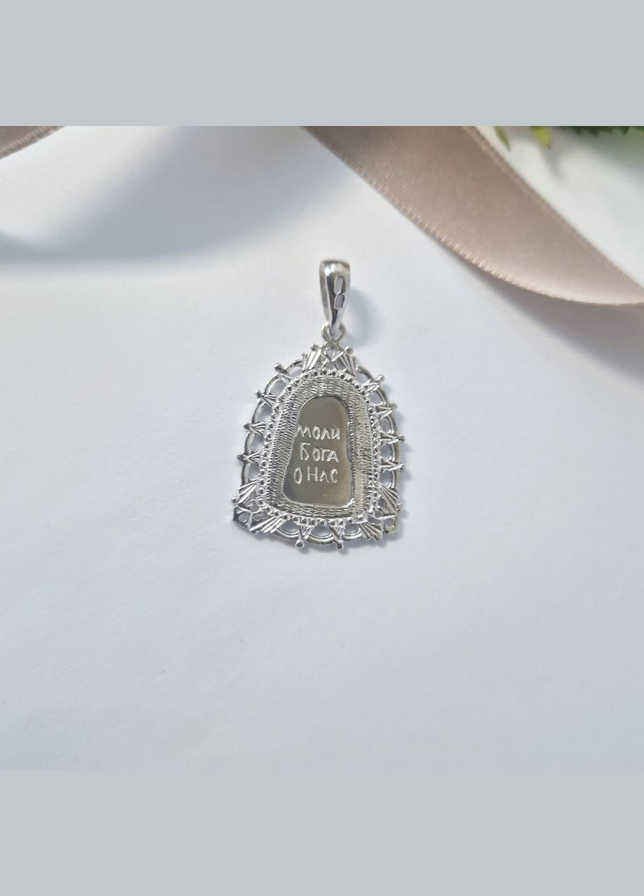 Срібна ладанка ікона Богородиця срібло 925 проби Родоване 38006р 3.70г No Brand (341275232)