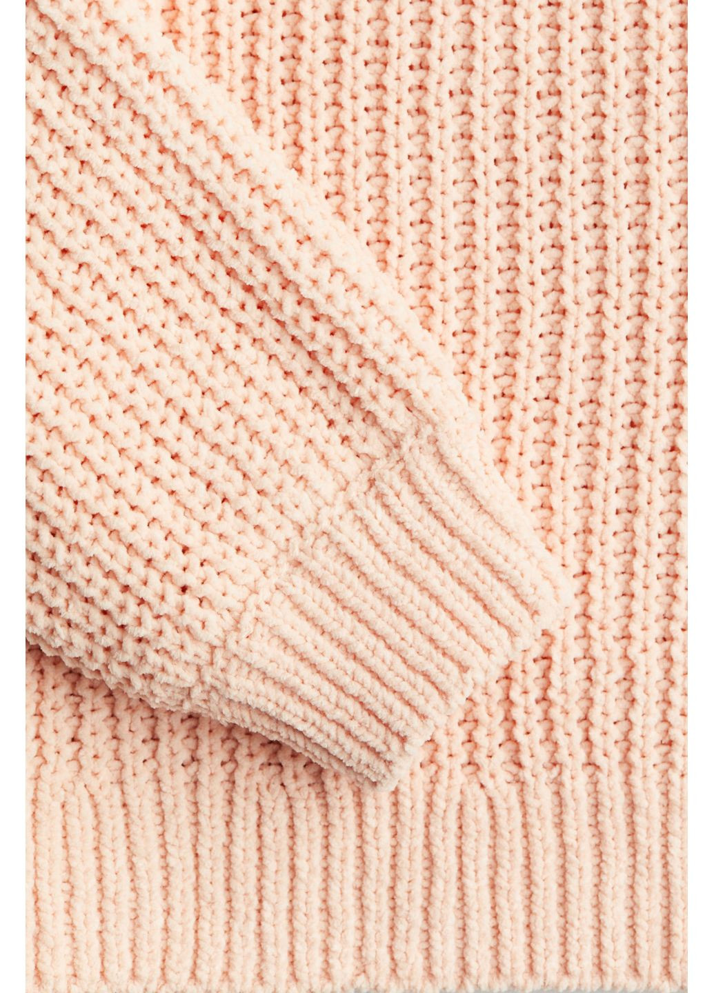 Розовый демисезонный свитер рельефной вязки для девочки regular fit 1262850-001 H&M