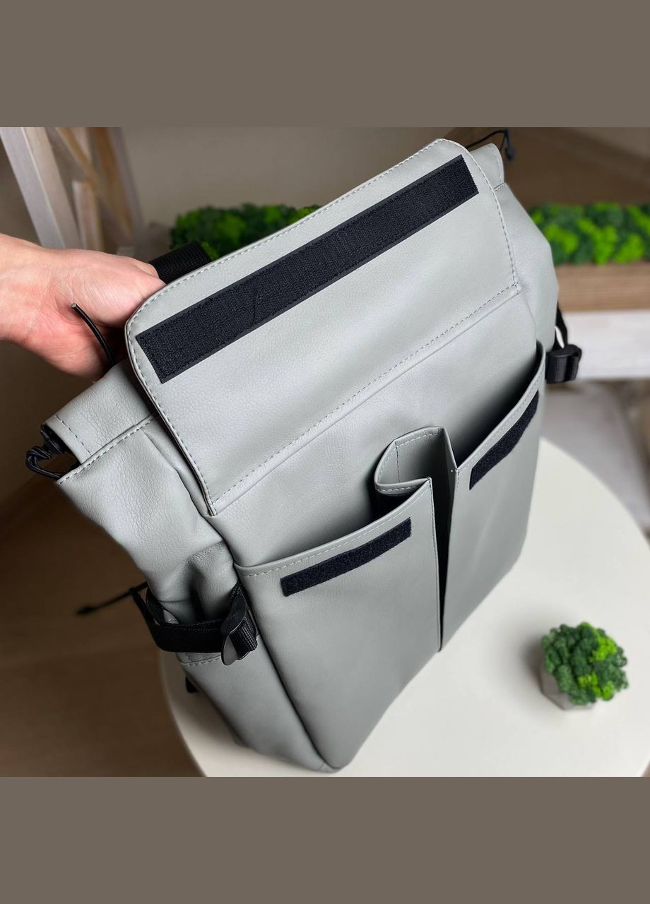 Сумка рюкзак жіноча сірий колір молодіжна шопер No Brand (294057619)