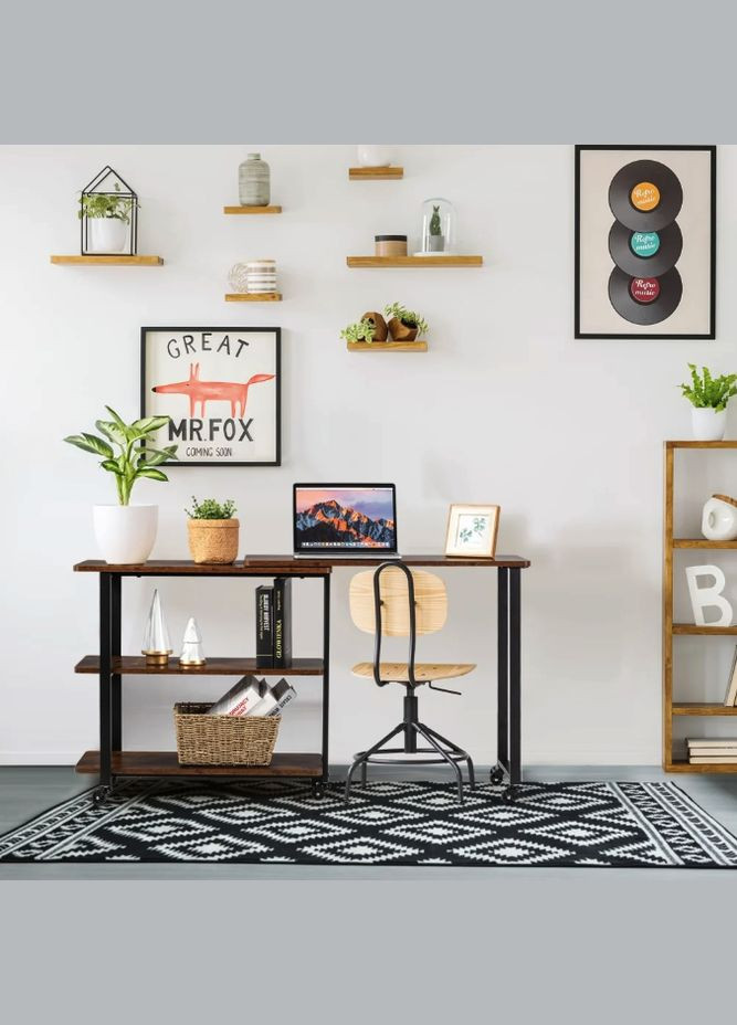 Стіл L-подібний King обертовий в стилі Loft Costway (362028085)