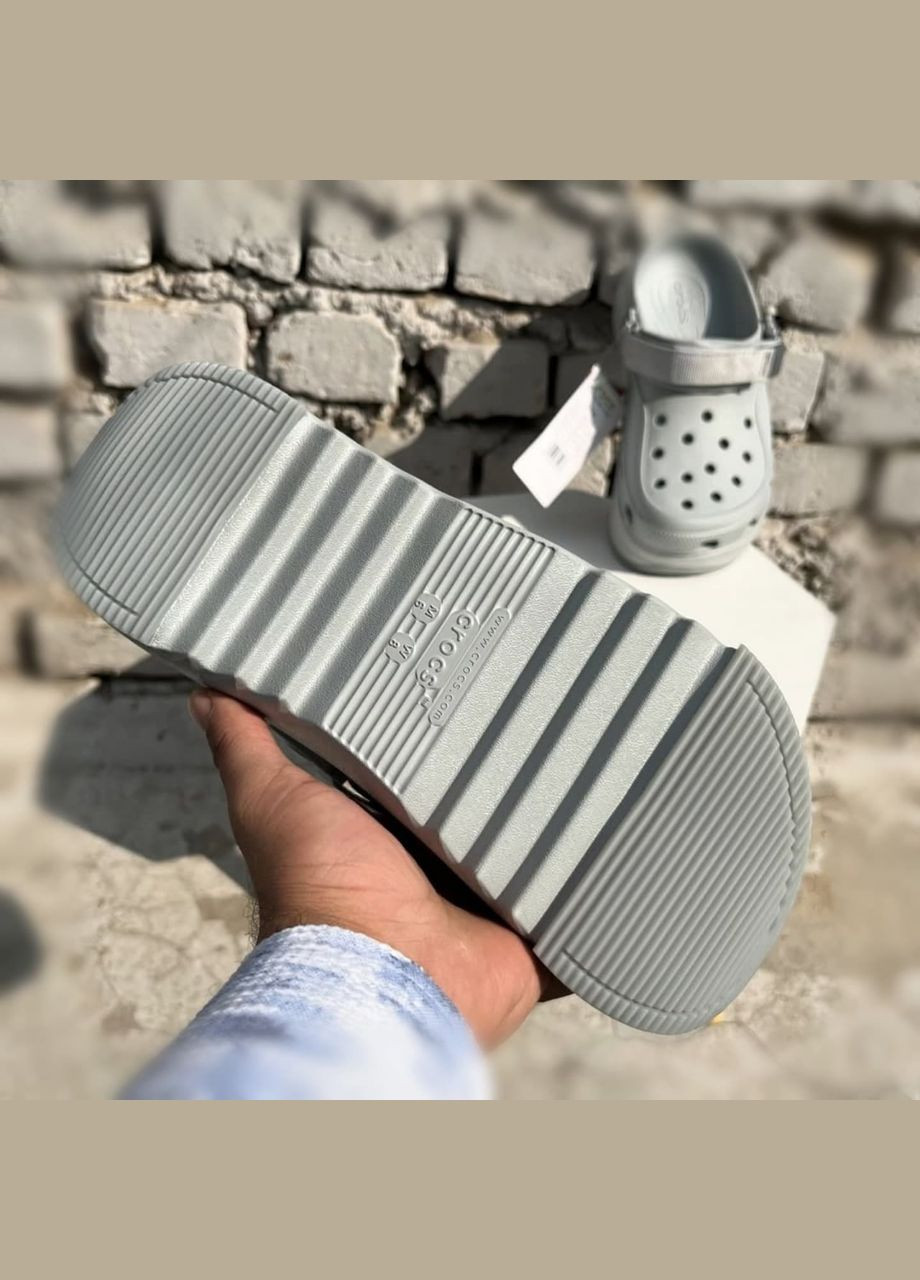 Серебряные крокс классик хайкер клог платформа clog Crocs