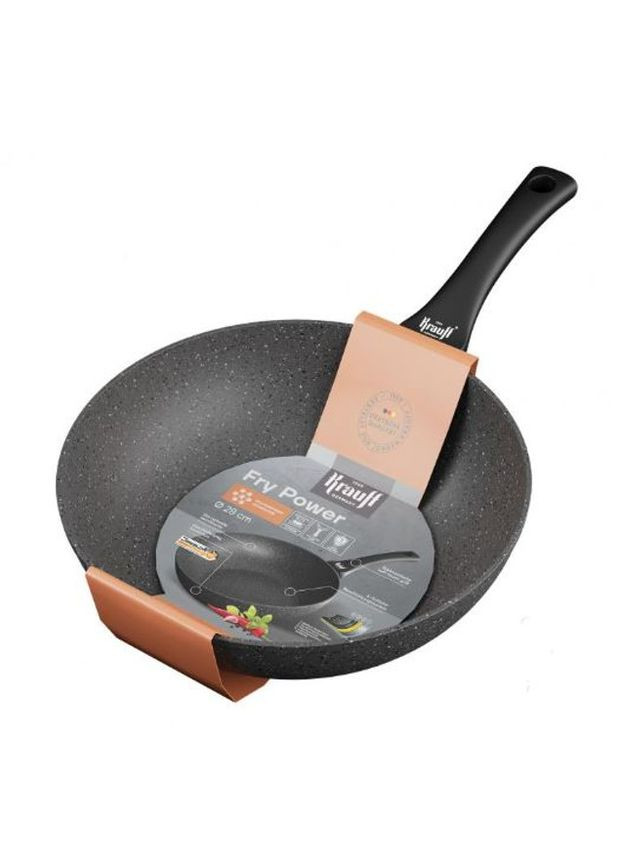 Сковорода Вок Fry Power 25-45-132 28 см серая Krauff (364107758)