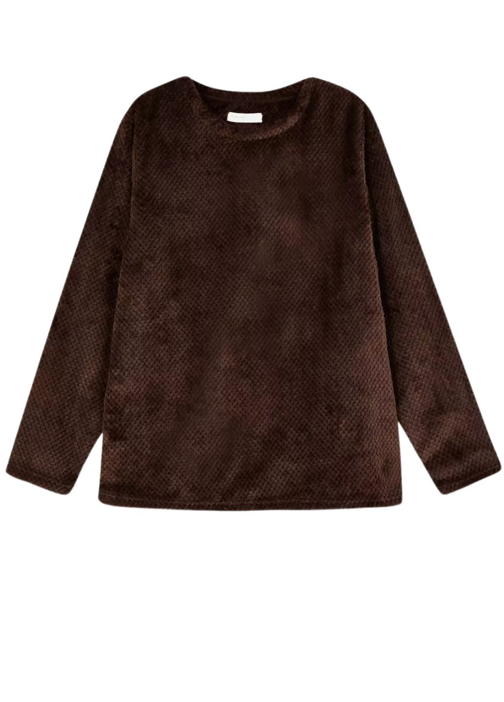 Коричнева зимня плюшевий піжамний світшот fleece pyjama (8316) Primark