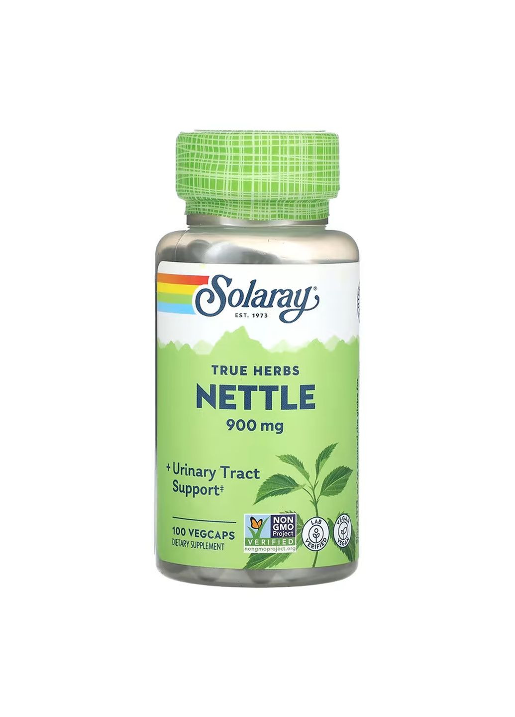 Капсулы крапивы веганские 450 мг поддержка мочевыделительной системы 100 шт Solaray (367957440)