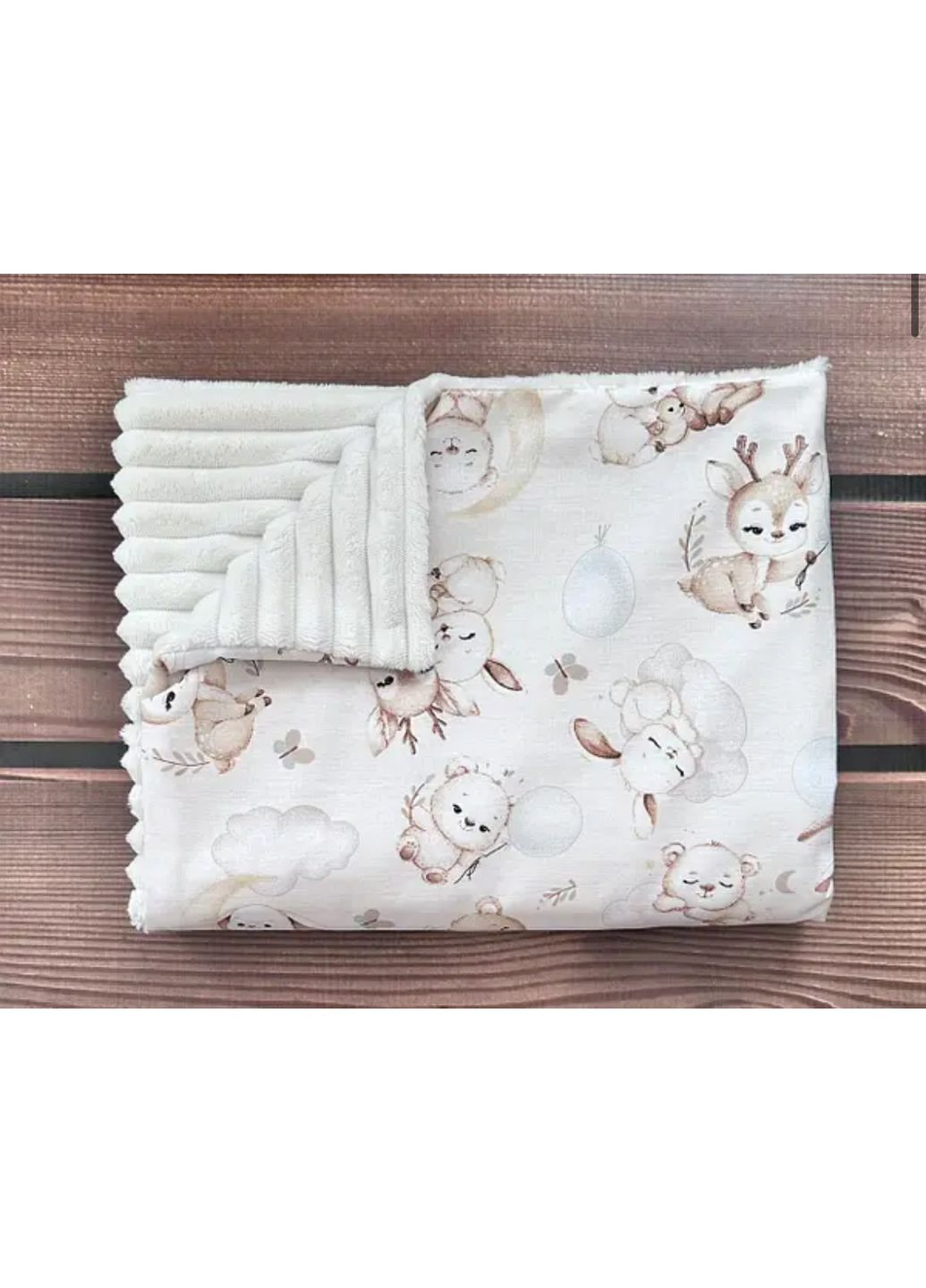 Плюшевый утепленный пледик 100/80. No Brand (349824765)