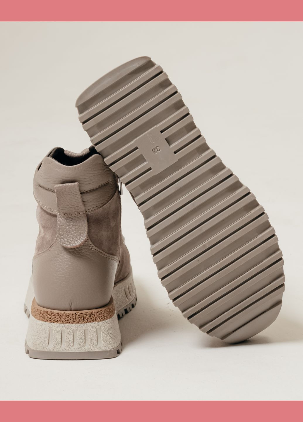 Зимние ботинки на танкетке зимние кожа замша мех Krula