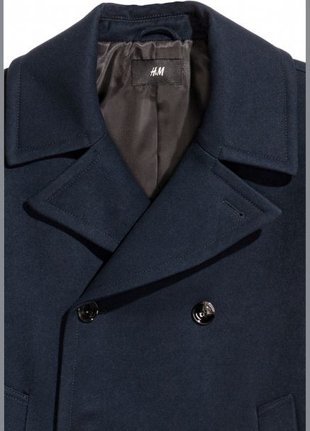 Темно-синє Укорочене пальто H&M