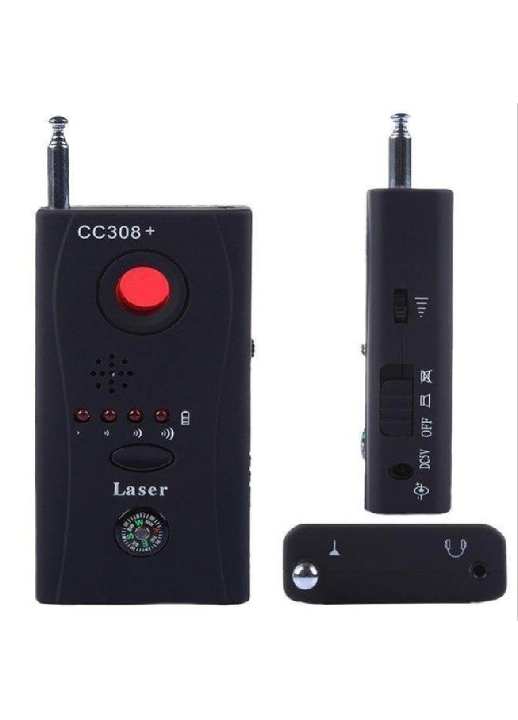 Детектор сканер акумуляторний для виявлення прихованих відеокамер жучків 90х50х14 мм (476614-Prob) Чорний Unbranded (285738613)