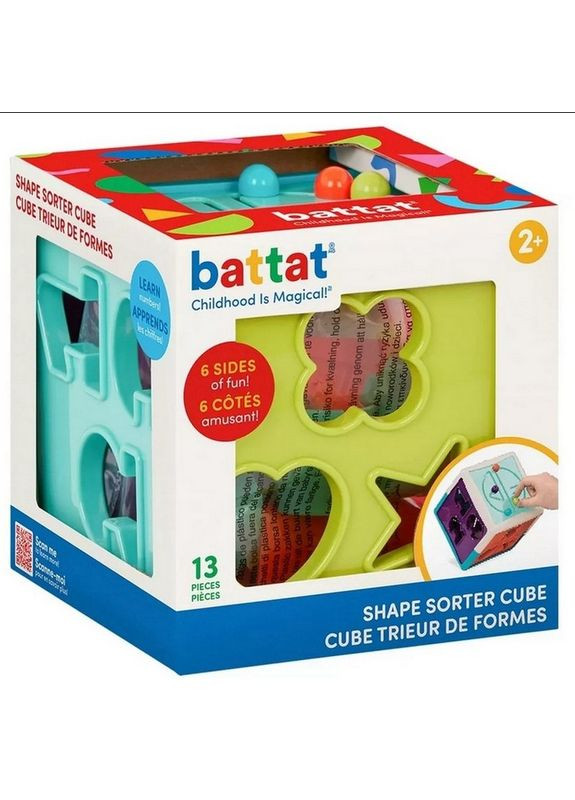 Розвиваюча іграшка-сортер Розумний куб Shape Sorter Cube Battat Lite (365841985)
