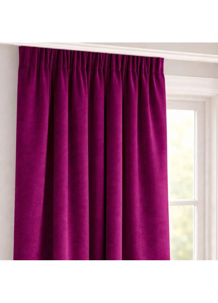 Комплект штор 2 шт 150х260 см, Soft Velvet Lux шторы, гардины, портьеры на шторной тесьме V-17 фуксия IDEIA (378809943)