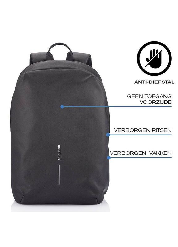 Городской рюкзак Анти-злодей Bobby Soft Black (P705.791) XD Design (322206942)