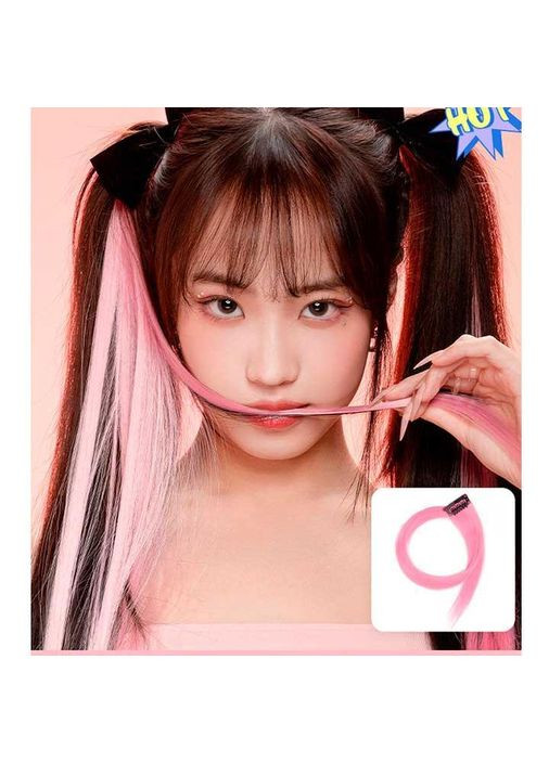 Кольорове пасмо волосся на шпильках 60 см K866-10 No Brand (366665255)