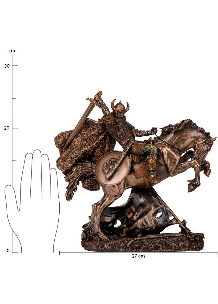 Статуетка Вікінг на коні 26 см VERONESE ELISEY (366889149)