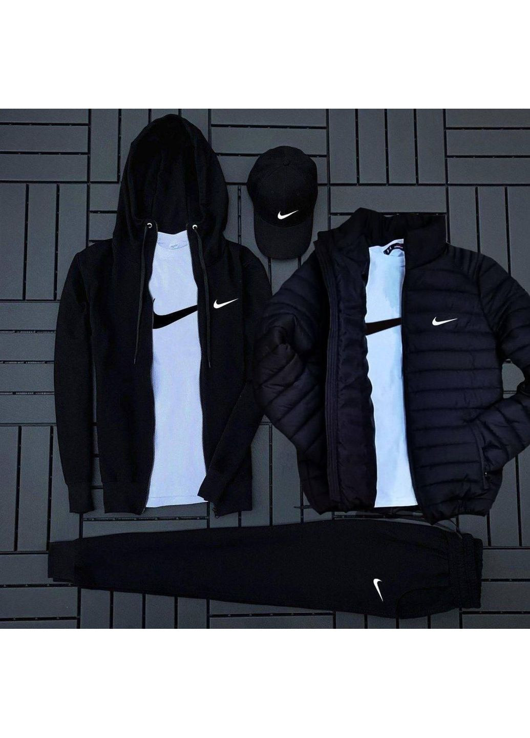 Комплект с курткой ФЛИС (костюм+футболка+кепка+куртка) No Brand (361443651)