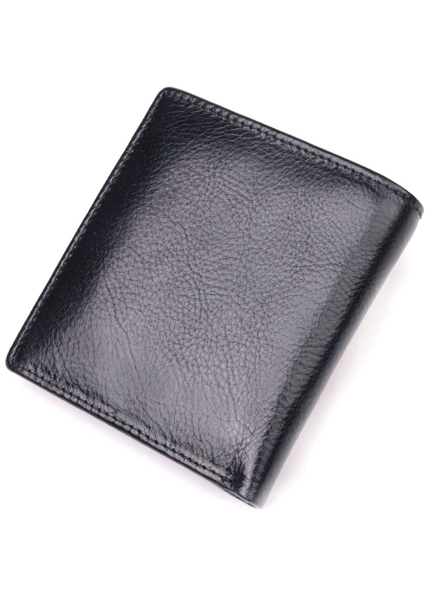 Кошелек мужской кожаный для денег гладкий 19418 Черный st leather (306881685)