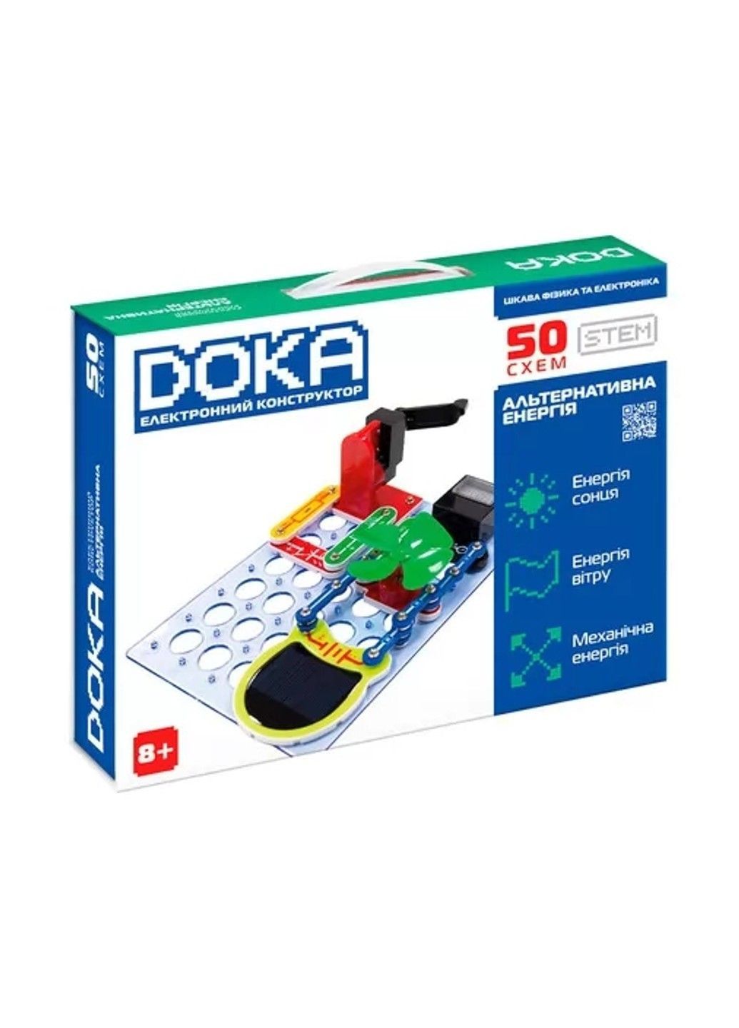 Конструктор электронный "АЛЬТЕРНАТИВНАЯ ЭНЕРГИЯ" (50 схем) DOKA (324110245)