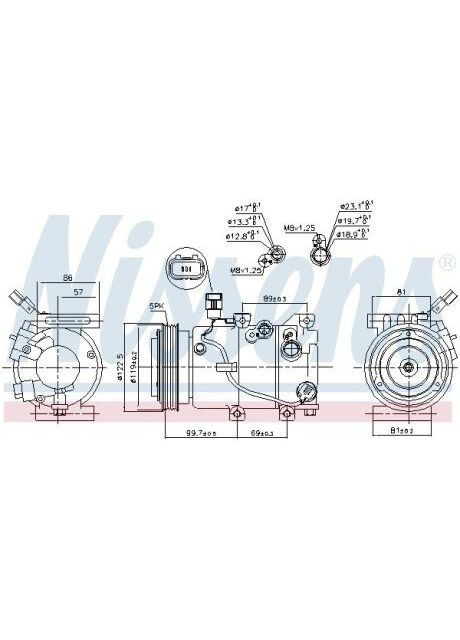 Компресор кондиціонера Nissens (345782344)