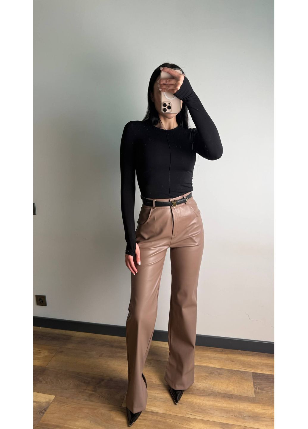 Штани жіночі з еко-шкіри прямого крою Adelante (368626721)