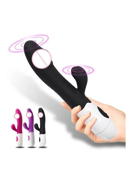 Вібратор кролик для дорослих дівчаток, секс-іграшки для жінок, подвійний інтимний стимулятор клітора і вагінальний, 10015 Soft Touch (290147865)