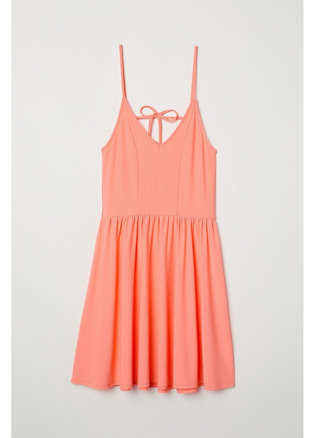 Персиковое кэжуал платье H&M однотонное