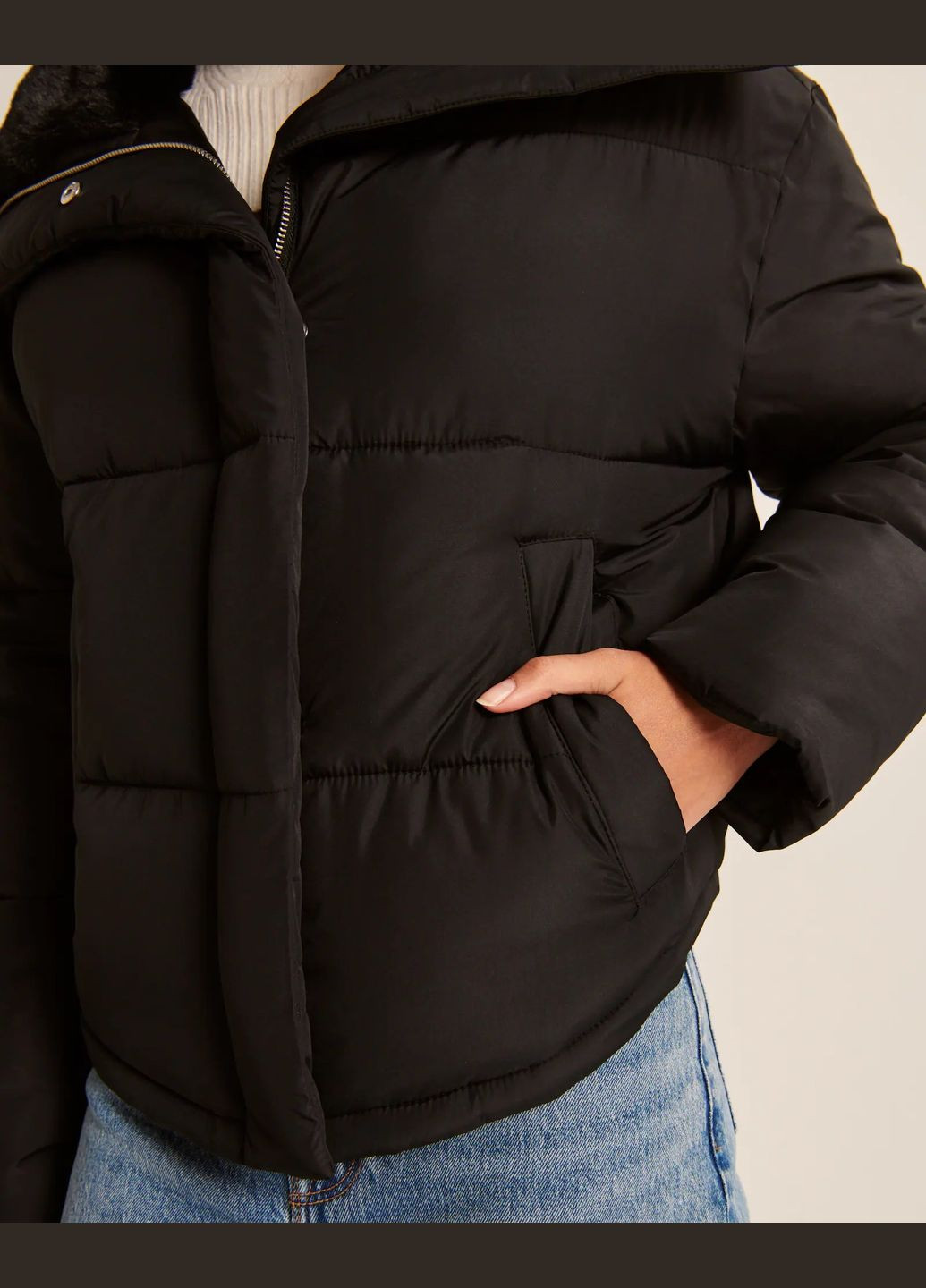 Черная демисезонная куртка af9201w Abercrombie & Fitch