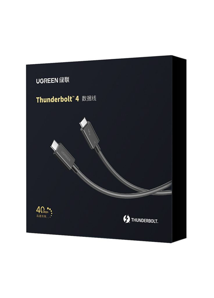 Дата кабель USB-C to USB-C 0.8m USB 4.0 THUNDERBOLTUS501 8K40Gbps Black (m501423) Ugreen USB-C to USB-C 0.8m USB 4.0 THUNDERBOLTUS501 8K40G (369020482)