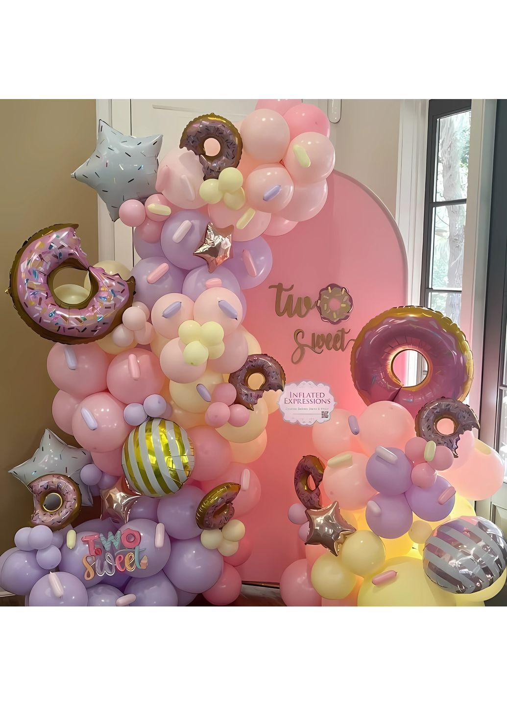 Набор 110 шаров для фотозоны Глазированный соблазн Розовая и сирень No Brand (360560018)