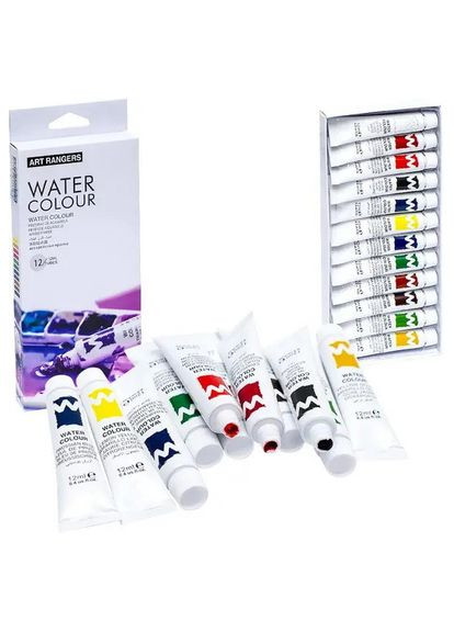 Акварельні фарби для малювання набір 12 кольорів у тубах по 12 ml Art Rangers (337990499)