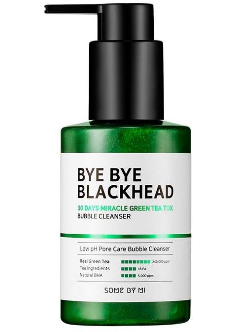 Маска-пенка от черных точек Blackhead 30Days Miracle Green Tea Tox Bubble Cleanser 120g (2-854035) Some By Mi (369790013)
