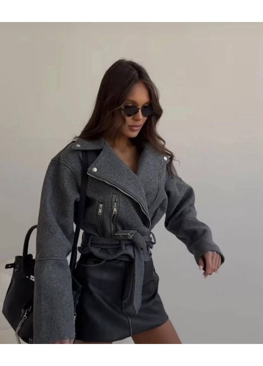 Сіра демісезонна жіноча куртка-косуха косуха Україна