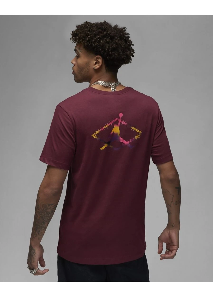 Бордовая футболка flight mvp barbed wire graphic t-shirt бордо dv1443-680 Air Jordan