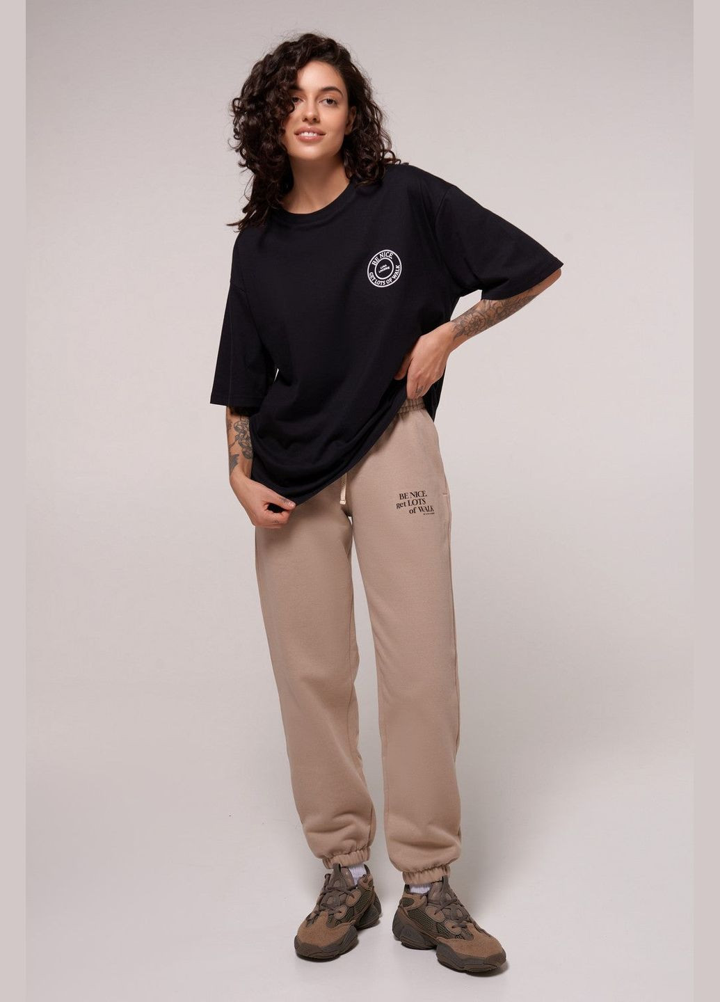 Бавовняна футболка з принтом Luna L020 black - (327831840)