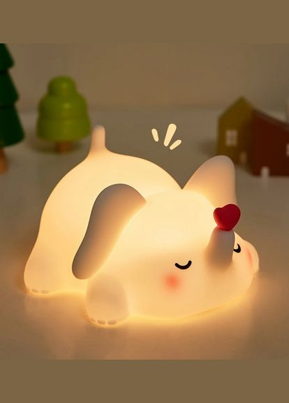 Нічник силіконовий Слоник з акумулятором 1200 мАг G-345 No Brand (330643018)