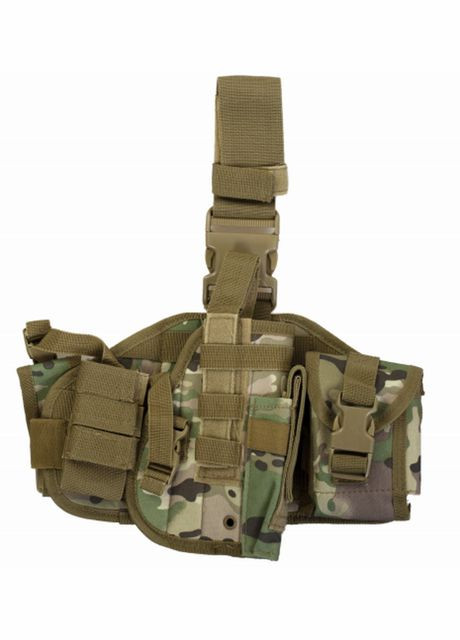 Кобура универсальная на платформе набедренная с подсумками tactical L17, Мультикам (5002206) Clefers (300854166)