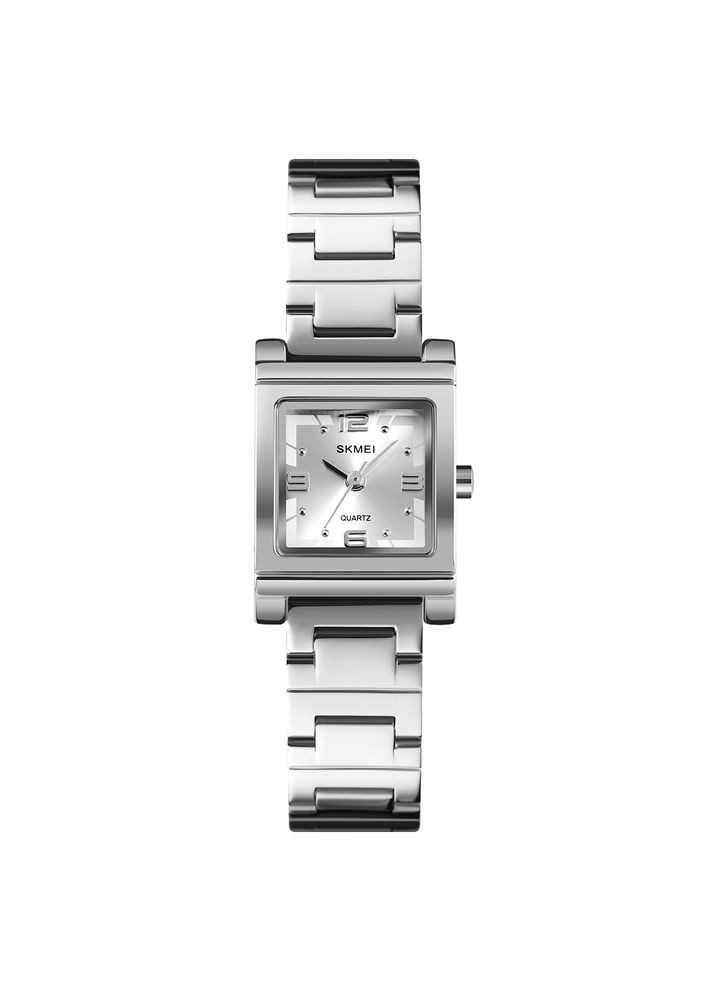 Годинник жіночий кварцовий сріблястий з квадратним корпусом і браслетом з нержавіючої сталі ProDobro (367266105)
