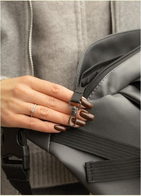 Сумка на пояс женская из экокожи через плечо для телефона Графитовый 34954 Sambag (334673961)