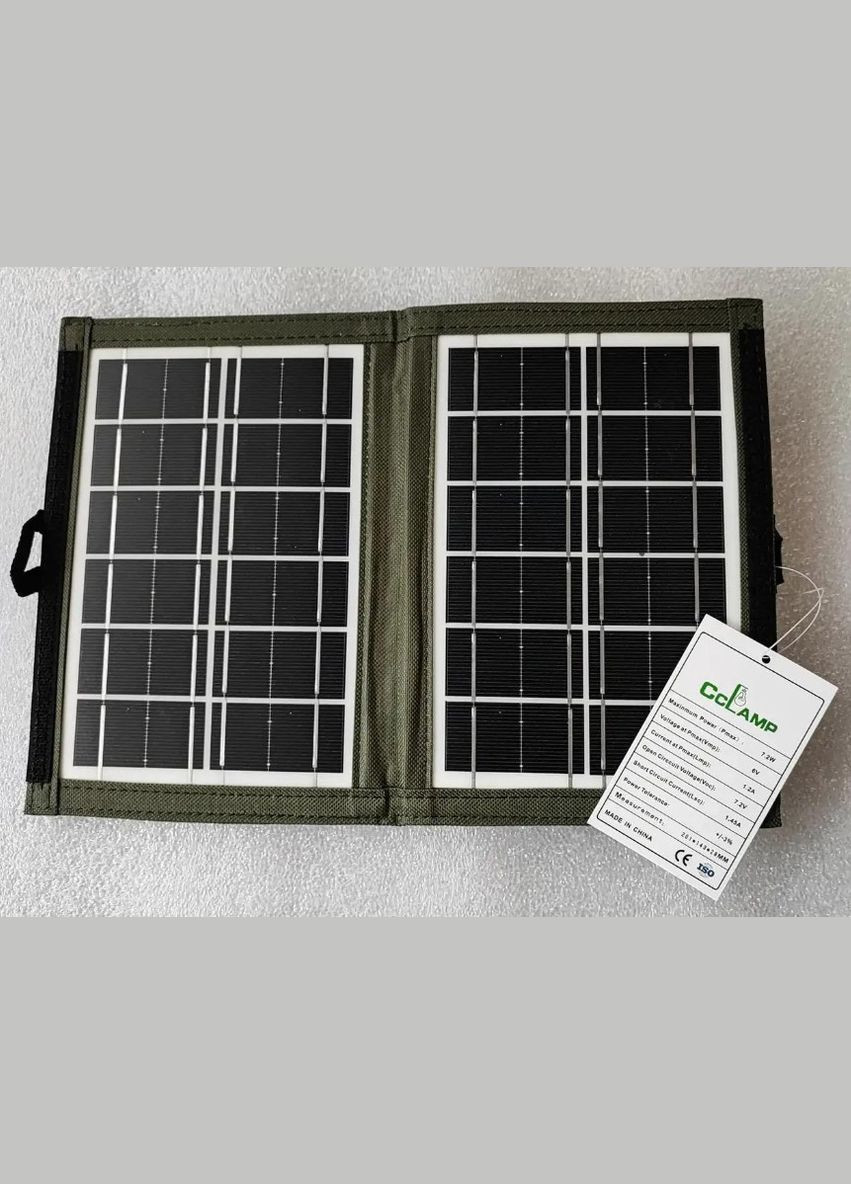 Складана сонячна панель 8416 з виходом USB 7 Вт (1824484084) Cclamp CL-670 (336380483)