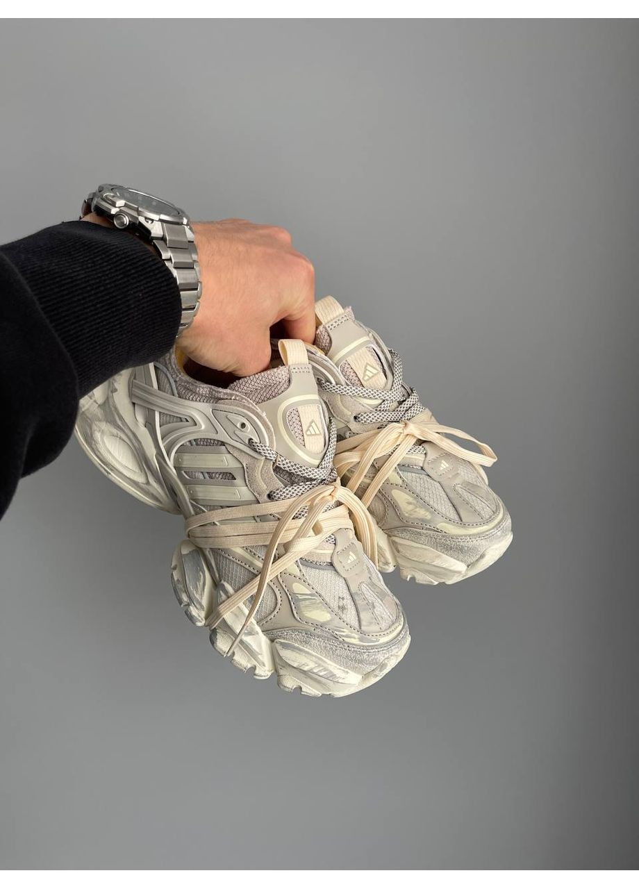 Кроссовки женские и мужские Adidas Vento XLG Deluxe Beige | Адидас Венто Делюкс бежевые No Brand серые демисезоны (356764828)