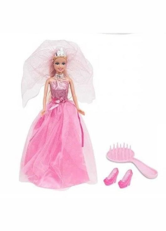 Кукла в образе "Невеста" (8253), розовое платье Defa (290841526)