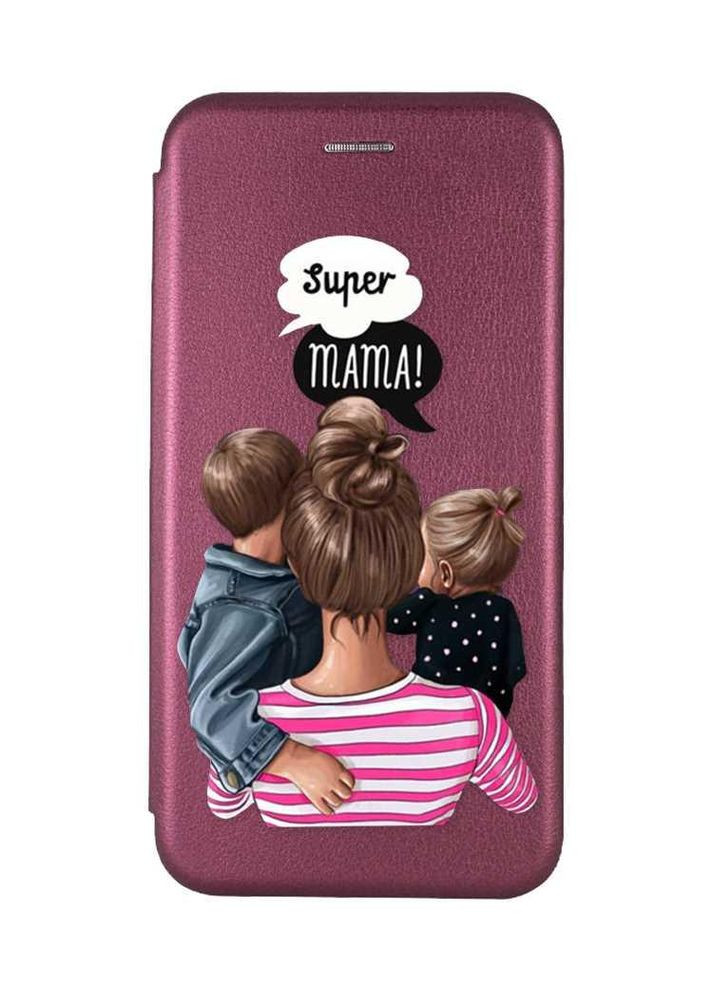 Чохол-книжка з малюнком для Samsung Galaxy A15 (A155) Бордовий:: Супер Мама (принт 29) G-Case (355389081)