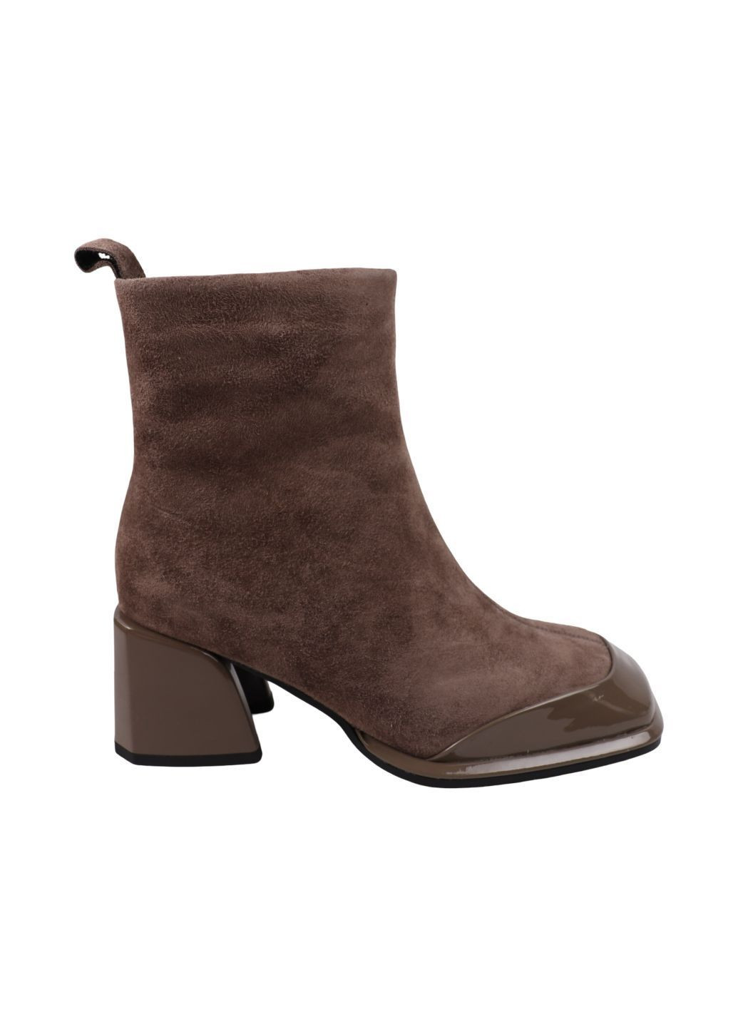 Бежеві ботильйони жіночі капучіно натуральна замша FARINNI 981-25DH